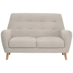 2-Sitzer-Sofa in Webstoff Beige