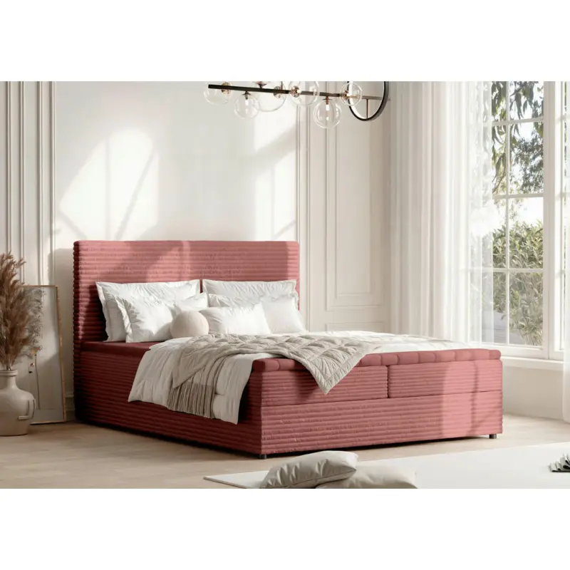 Boxbett 140/200 cm in Altrosa