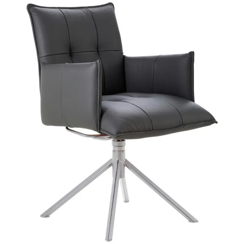 Armlehnstuhl Lederauswahl, Stoffauswahl, Sitzfl&auml;che 360&deg; drehbar Echtleder