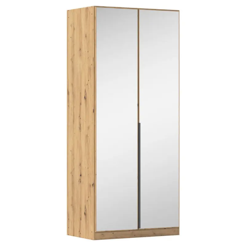 Dreht&uuml;renschrank in Dunkelgrau, Eiche Artisan