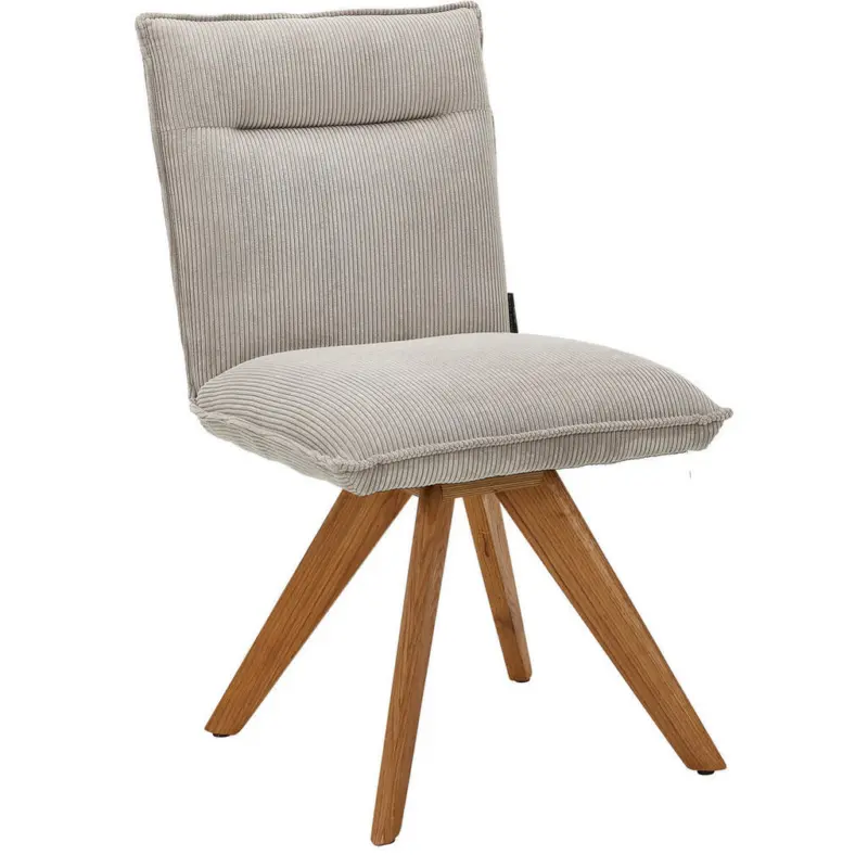 Stuhl in Holz, Textil Ecru