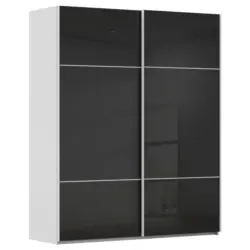 Schwebet&uuml;renschrank in Grau, Schwarz