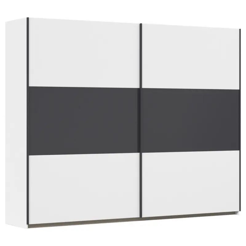 Schwebet&uuml;renschrank in Grau, Wei&szlig;