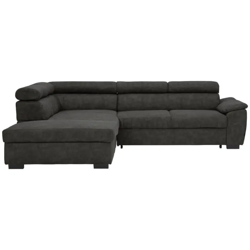 Ecksofa in Lederlook Anthrazit 230/263 cm
