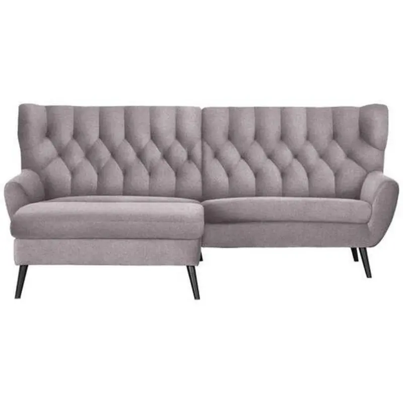Ecksofa in Flachgewebe Grau, Lila 165/237 cm