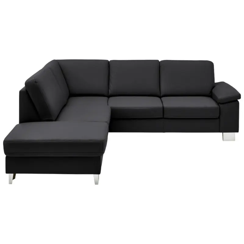 Ecksofa in Echtleder Anthrazit 235/248 cm