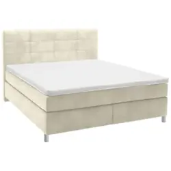 Boxspringbett 200/200 cm in Creme