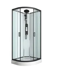 Duschkabine in Schwarz