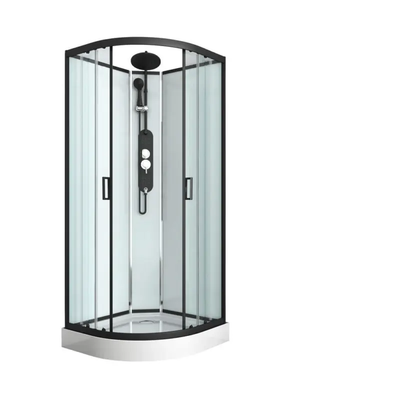 Duschkabine in Schwarz