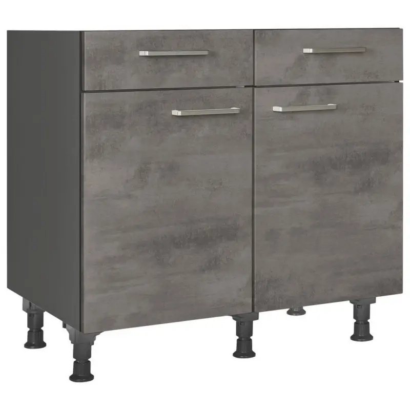 Schubkastenunterschrank 90/87/56 cm in Schieferfarben