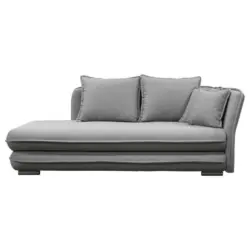 Liege in Flachgewebe Grau