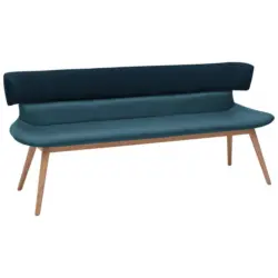 Sitzbank 190/84,5/64,5 cm in Blau, Eichefarben