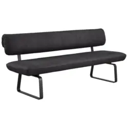 Sitzbank 200/88/68 cm in Anthrazit, Schwarz