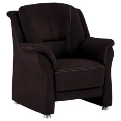 Sessel in Mikrofaser Dunkelbraun