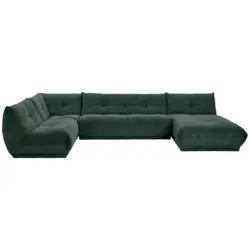 Wohnlandschaft Giselle in Cord Dunkelgr&uuml;n