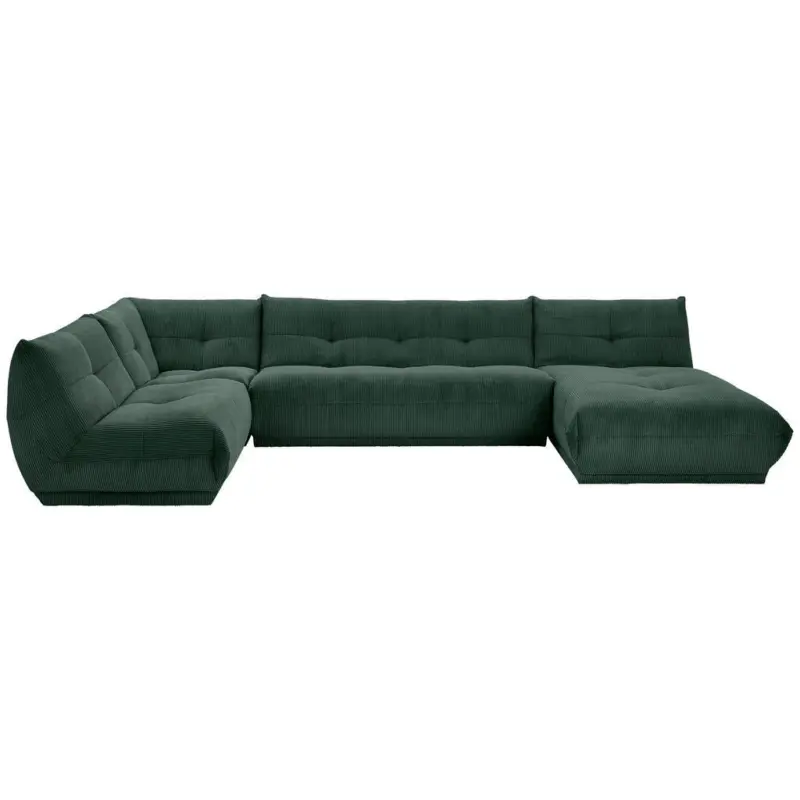 Wohnlandschaft Giselle in Cord Dunkelgr&uuml;n