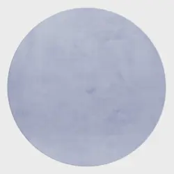 Hochflorteppich 200 cm Pouffy Silberfarben