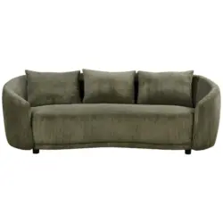 3-Sitzer-Sofa in Cord, Struktur Olivgr&uuml;n