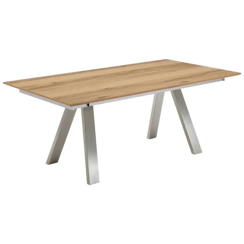 Esstisch in Holz, Metall 190-290/100/75 cm