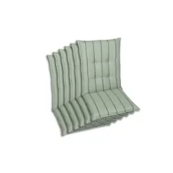 Sesselauflagenset in Hellgr&uuml;n Streifen