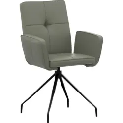 Armlehnstuhl Lederauswahl, Sitzfl&auml;che 180&deg; drehbar Echtleder