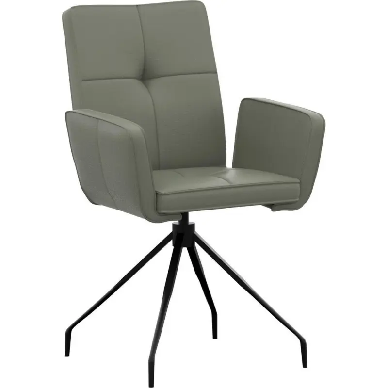 Armlehnstuhl Lederauswahl, Sitzfl&auml;che 180&deg; drehbar Echtleder