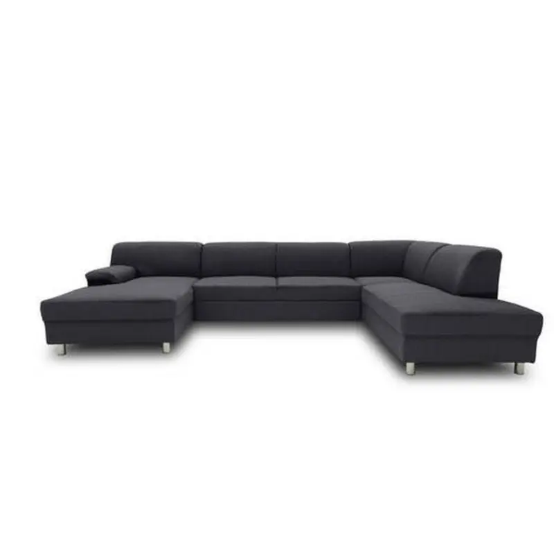 Wohnlandschaft in Webstoff Schlammfarben