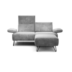 2-Sitzer-Sofa Cosy in Samt Hellgrau