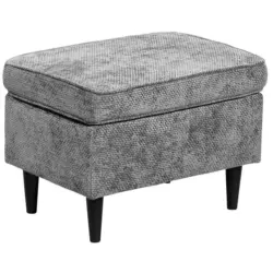 Hocker in Textil Grau