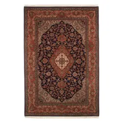 Orientteppich 250/300 cm Kashan DK. Blue Orange, Dunkelblau