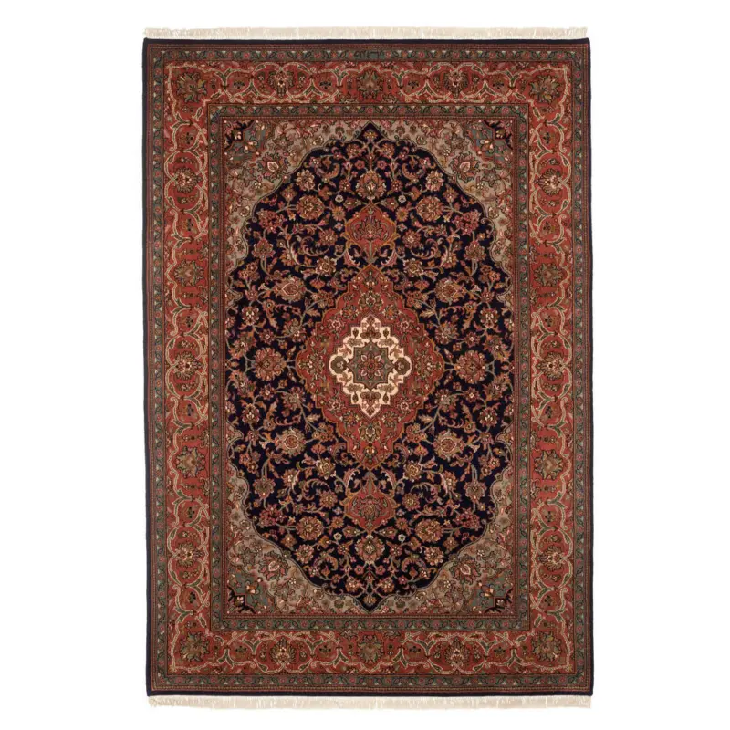 Orientteppich 250/300 cm Kashan DK. Blue Orange, Dunkelblau