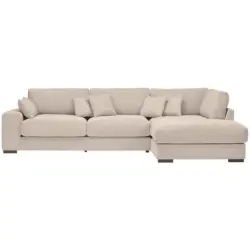 Ecksofa in Cord Creme 340/205 cm