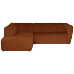Ecksofa Livoli in Chenille Rostfarben 218/230 cm