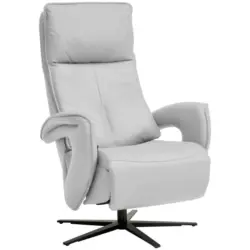 Relaxsessel in Leder Wei&szlig;