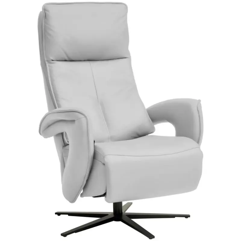 Relaxsessel in Leder Wei&szlig;
