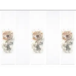 Fl&auml;chenvorhang in Grau, Naturfarben, Wei&szlig; blickdicht