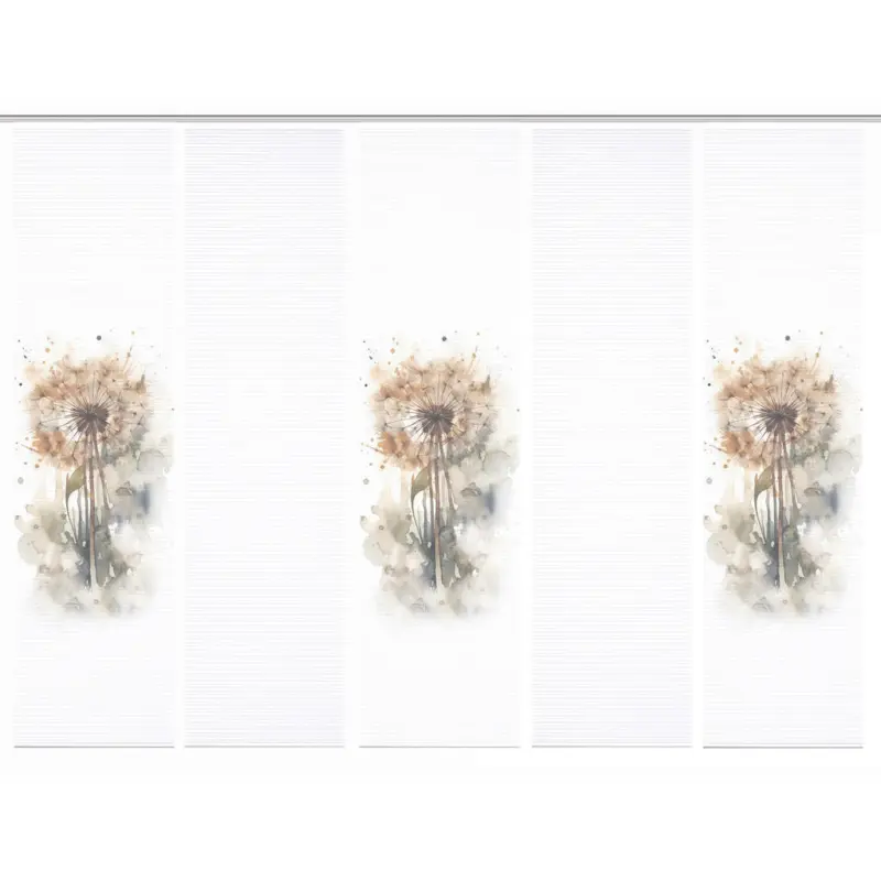 Fl&auml;chenvorhang in Grau, Naturfarben, Wei&szlig; blickdicht