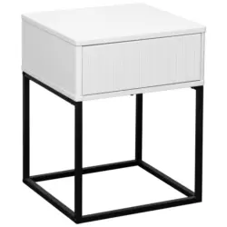 Nachtk&auml;stchen 40/52/38,5 cm in Schwarz, Wei&szlig;