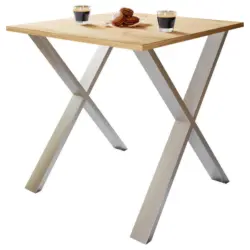 Schreibtisch 80/80/76 cm in Schwarz, Honigeiche