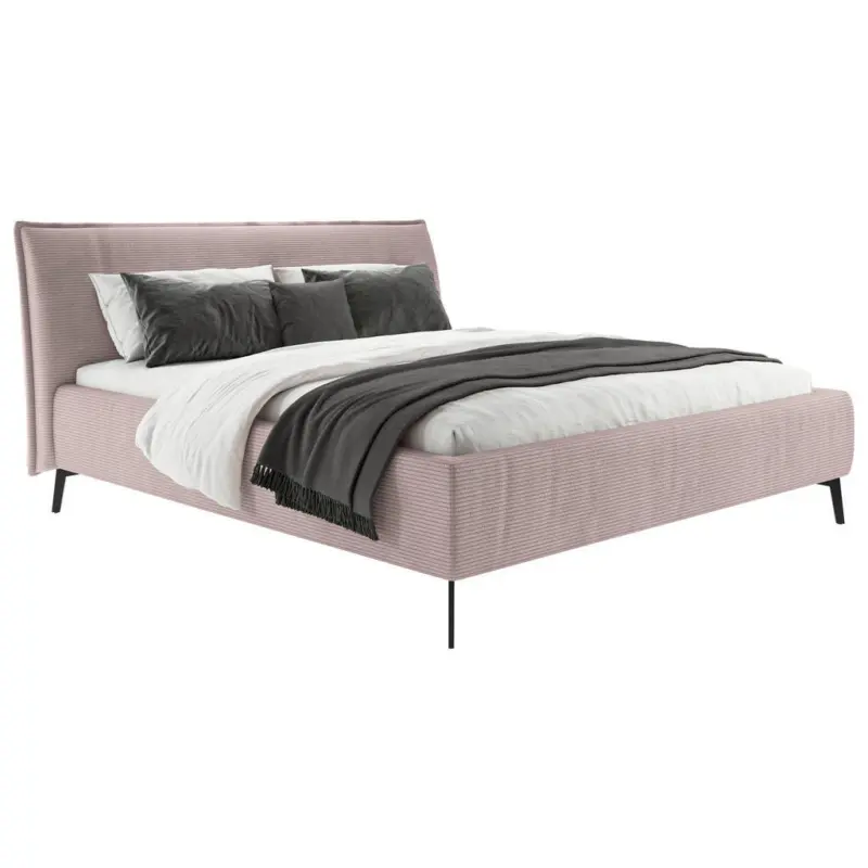 Polsterbett gepolstertes Kopfteil Altrosa 180/200 cm