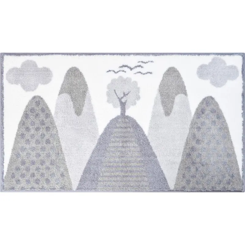 Badteppich Grau 60/90 cm