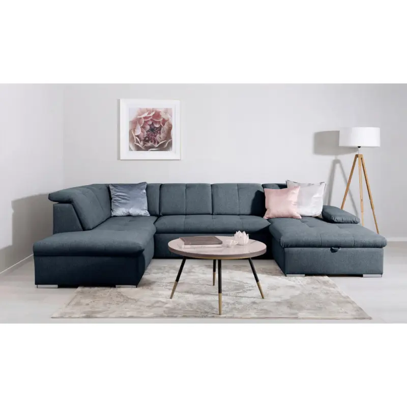 Wohnlandschaft Ramzes in Dunkelblau