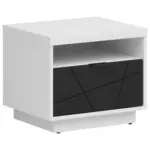 XXXLutz Lauterach - Ihr M&ouml;belhaus bei Bregenz Nachttisch 50/42,5/42,5 cm in Schwarz, Wei&szlig;