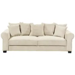 Schlafsofa in Cord Creme