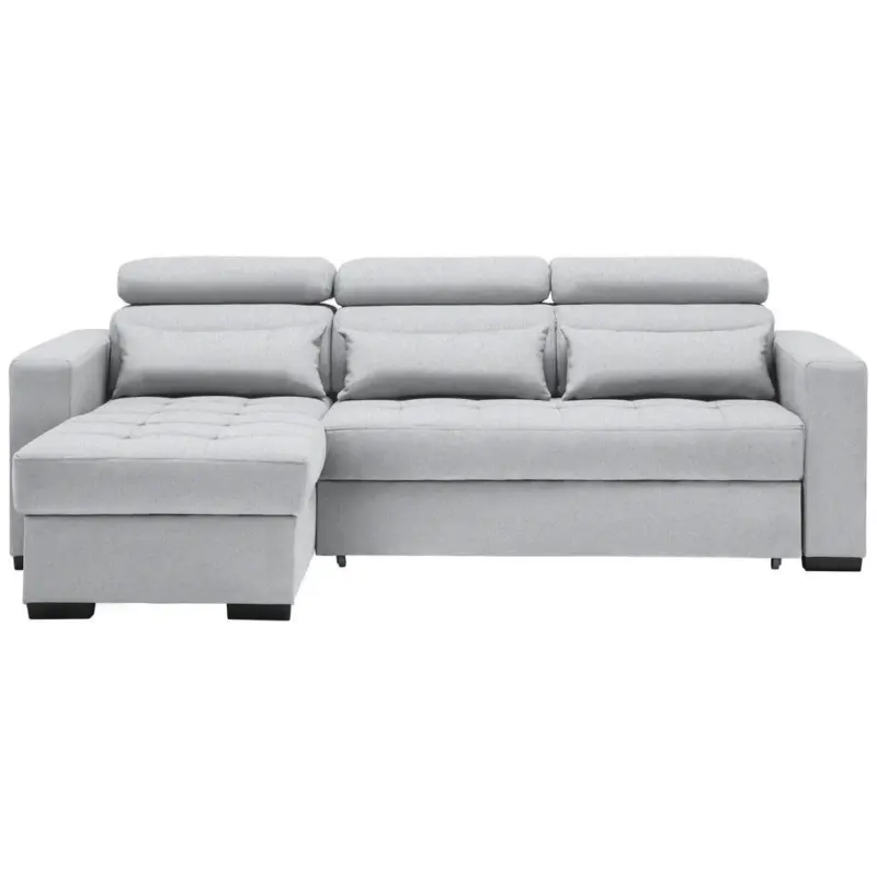 Ecksofa in Webstoff Greige 179/240 cm