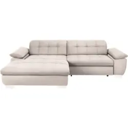 Ecksofa in Mikrofaser Ecru 180/265 cm
