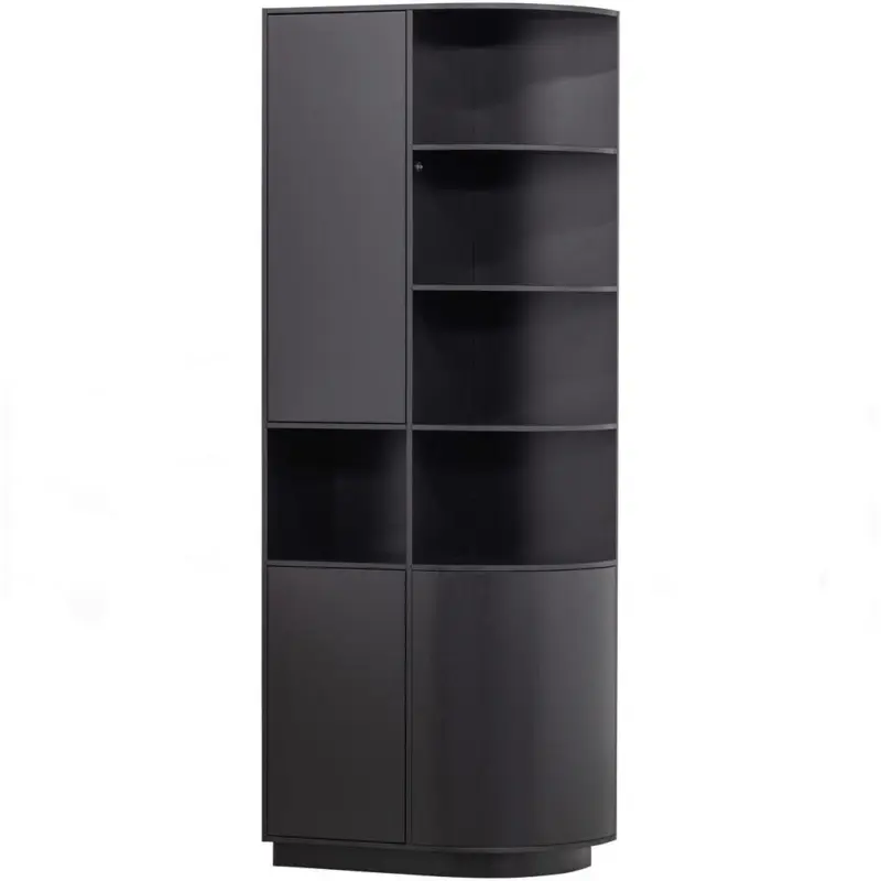 Mehrzweckschrank 78/210/40 cm in Schwarz