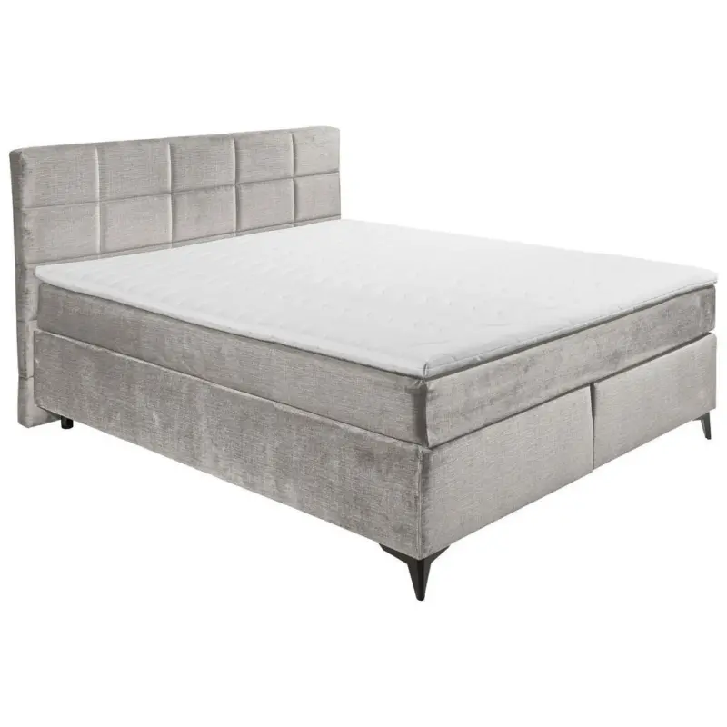Boxspringbett 180/200 cm in Hellgrau