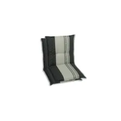 Sesselauflagenset in Anthrazit Schriftzug