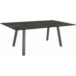 Gartentisch Kunststoff Schwarz rechteckig